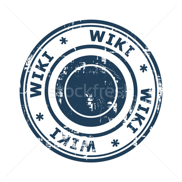 Wiki timbro isolato bianco business web Foto d'archivio © speedfighter