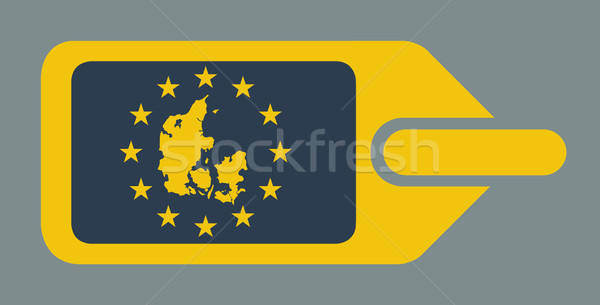 Dánia európai csomagok címke utazás címke Stock fotó © speedfighter