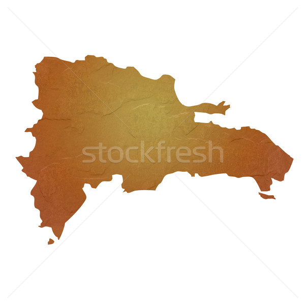 Stock photo: Textured map of Dominican Republic