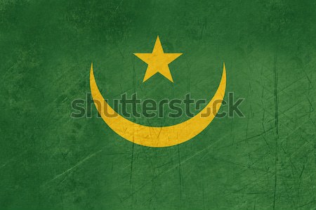 Grunge Mauritania pavilion ţară oficial culori Imagine de stoc © speedfighter
