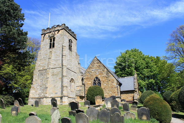 Village church and graveyard Stock photo © speedfighter