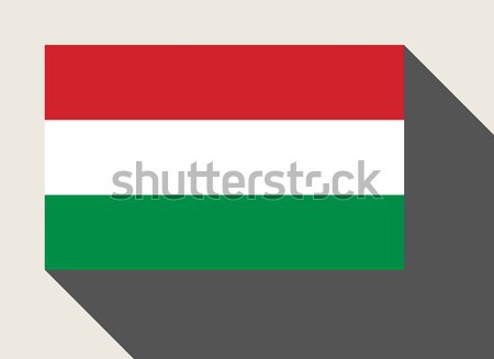 Stock fotó: Magyarország · zászló · web · design · stílus · térkép · gomb