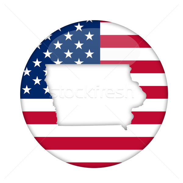 Iowa america badge isolato bianco business Foto d'archivio © speedfighter