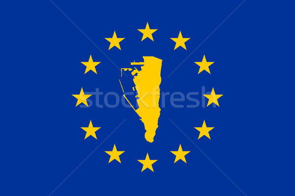 Gibraltar européenne pavillon carte Union jaune [[stock_photo]] © speedfighter