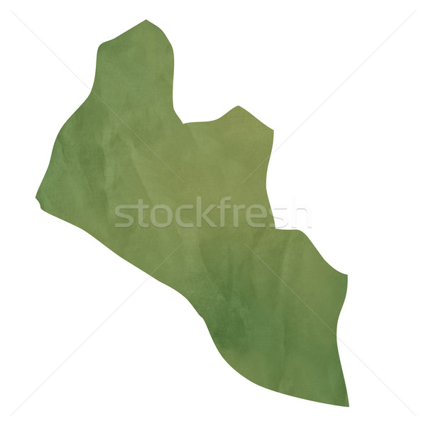 Old green paper map of Liberia Stock photo © speedfighter