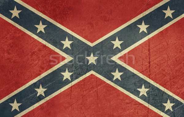 Stock foto: Grunge · Flagge · Rebellen · südlich · america · offiziellen