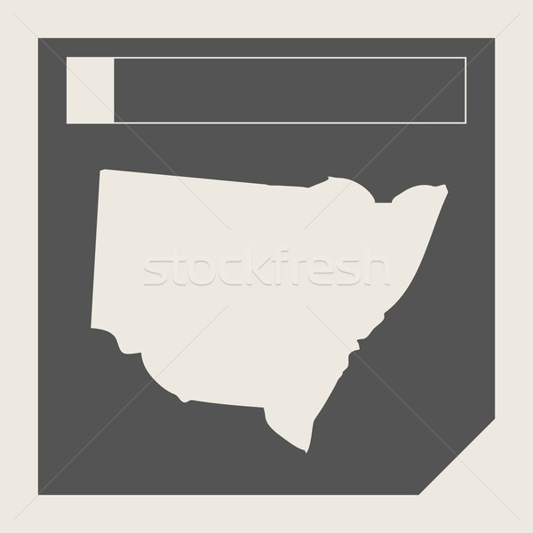 Ausztrália Új-Dél-Wales térkép gomb reszponzív web design Stock fotó © speedfighter