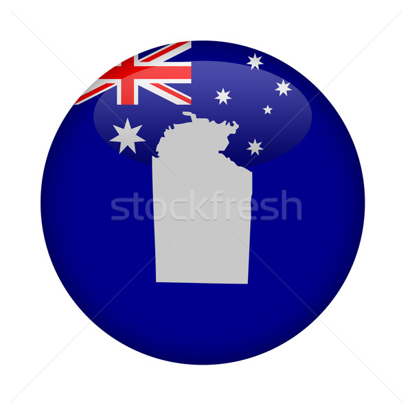 Australië noordelijk gebied kaart knop witte Stockfoto © speedfighter