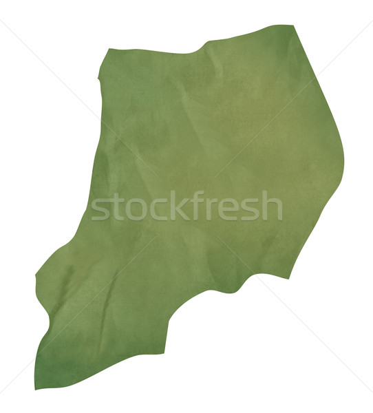Old green paper map of Uganda Stock photo © speedfighter