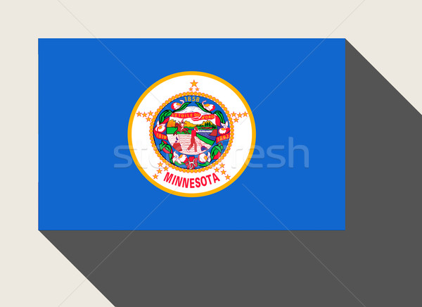 американский Миннесота флаг веб-дизайна стиль кнопки Сток-фото © speedfighter