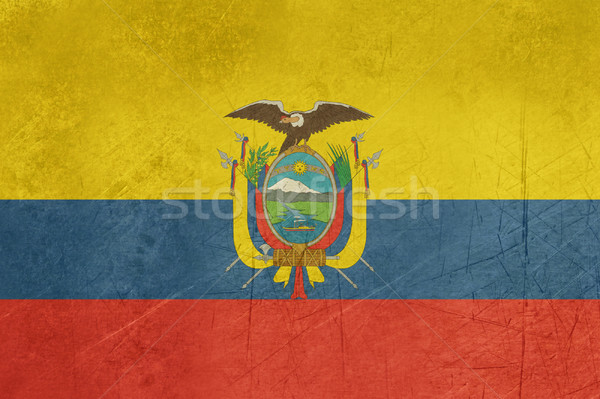 Grunge Ecuador bandera país oficial colores Foto stock © speedfighter