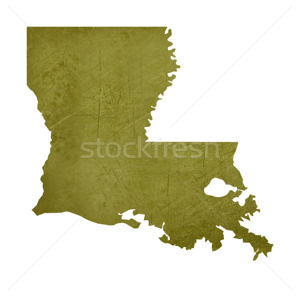 Stockfoto: Louisiana · amerikaanse · geïsoleerd · witte · kaart