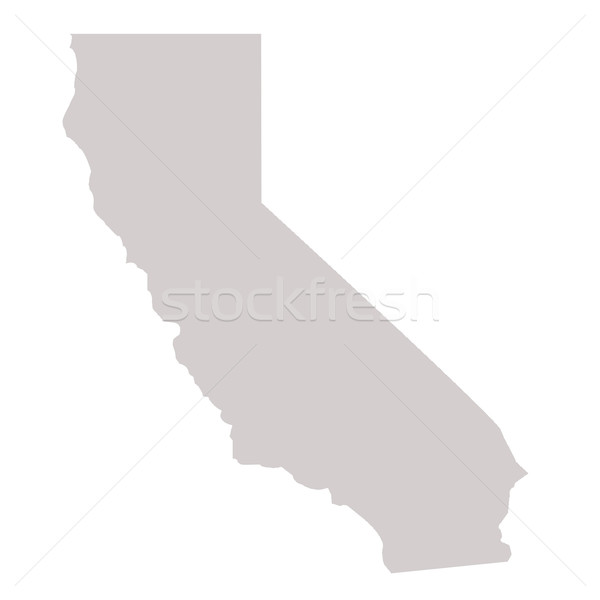 Californië kaart geïsoleerd witte USA reizen Stockfoto © speedfighter
