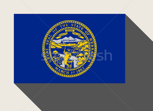 Americano Nebraska bandiera web design stile pulsante Foto d'archivio © speedfighter