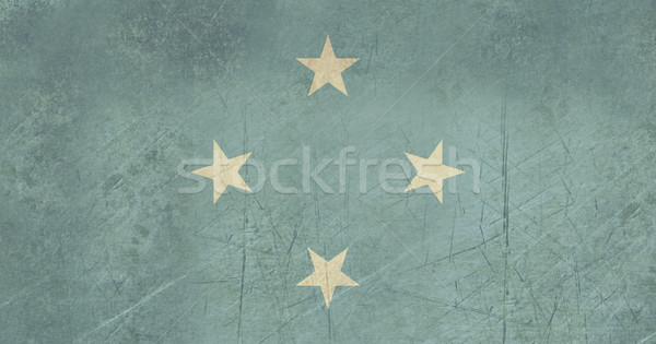 Grunge Micronesia bandera país oficial colores Foto stock © speedfighter