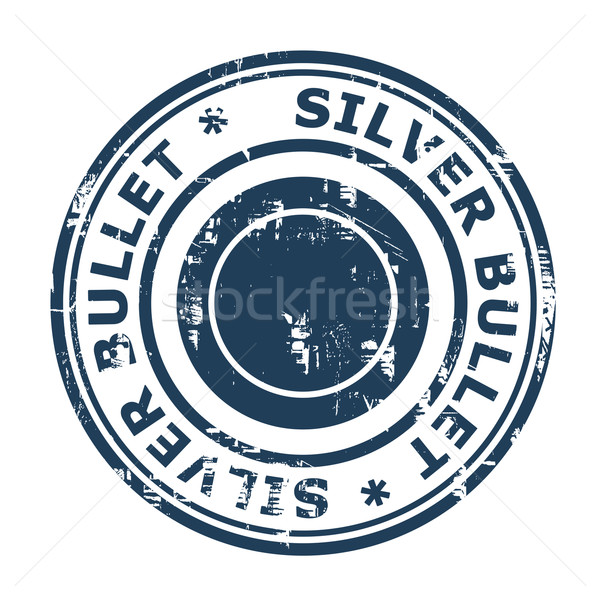 Zilver bullet business stempel geïsoleerd witte Stockfoto © speedfighter