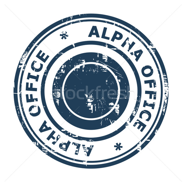 Alpha Büro Business Stempel isoliert weiß Stock foto © speedfighter