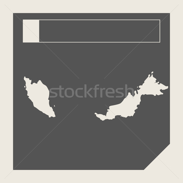 Malásia mapa botão responsivo web design isolado Foto stock © speedfighter