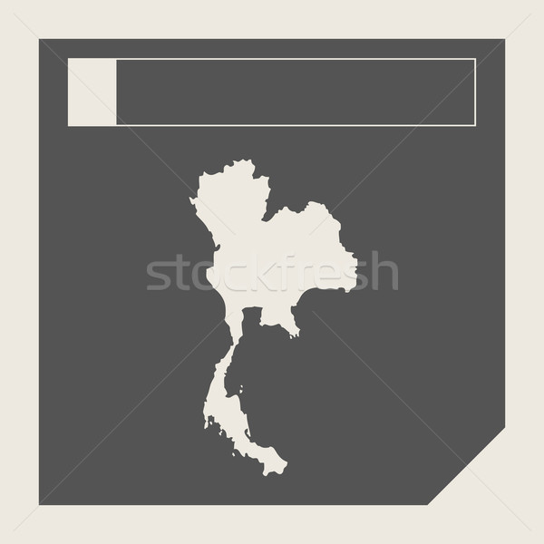 Thailand Karte Taste ansprechbar Web-Design isoliert Stock foto © speedfighter