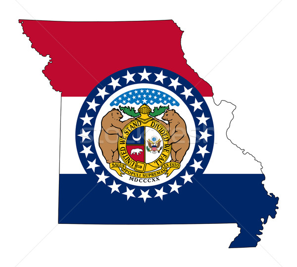 Missouri vlag kaart geïsoleerd witte USA Stockfoto © speedfighter