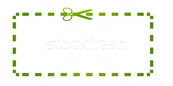 Foto stock: Eco · verde · espacio · de · la · copia · tijeras
