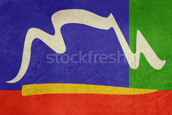 Grunge Cape Town miasta banderą urzędnik Południowej Afryki Zdjęcia stock © speedfighter