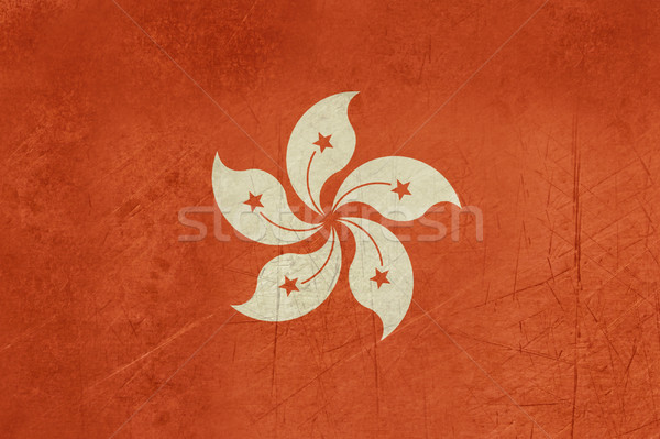ストックフォト: グランジ · 香港 · フラグ · 国 · 公式 · 色