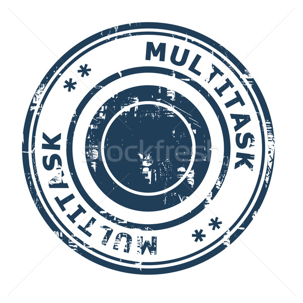 Multitask business concept rubber stamp Stock photo © speedfighter