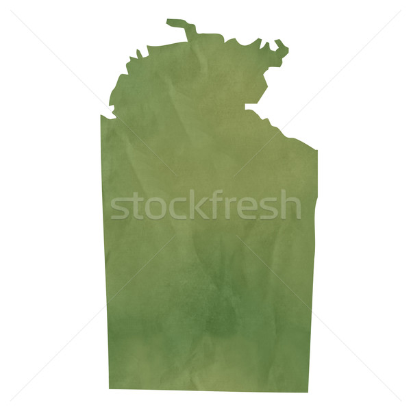 Northern Territory map on green paper Stock photo © speedfighter