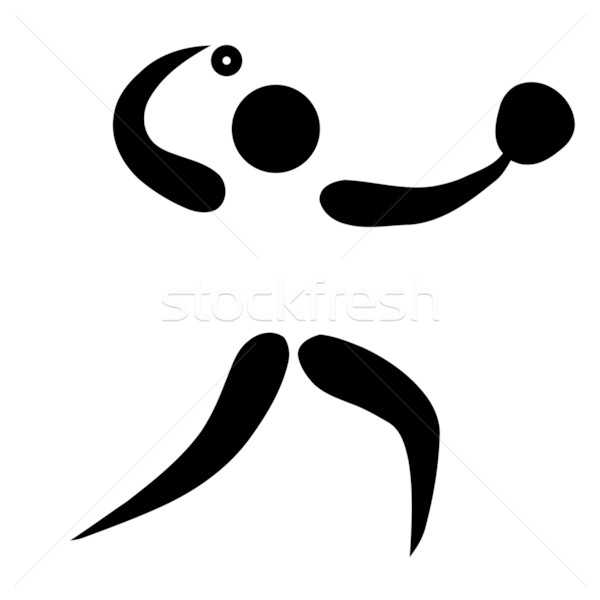 Softbal teken zwarte symbool geïsoleerd witte Stockfoto © speedfighter