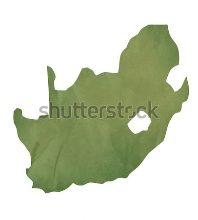 Old green paper map of South Africa Stock photo © speedfighter