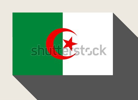 Stok fotoğraf: Cezayir · bayrak · web · tasarım · stil · düğme