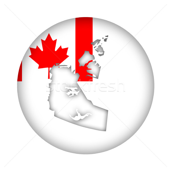 Canada noordwesten kaart vlag knop geïsoleerd Stockfoto © speedfighter