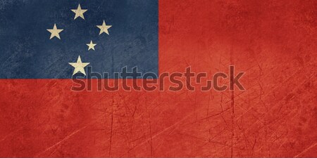 Grunge Samoa vlag land officieel kleuren Stockfoto © speedfighter