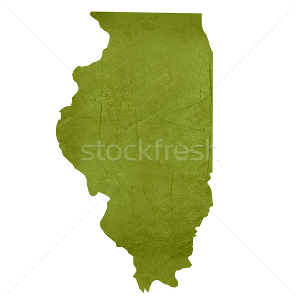 Illinois amerikai izolált fehér vágási körvonal térkép Stock fotó © speedfighter
