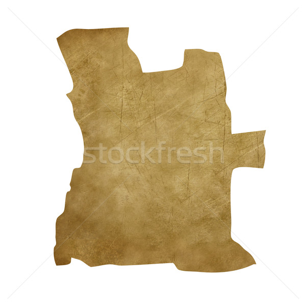 Stock photo: Angola grunge treasure map