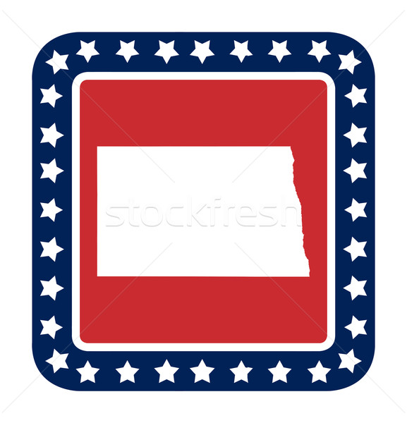 North Dakota state button Stock photo © speedfighter