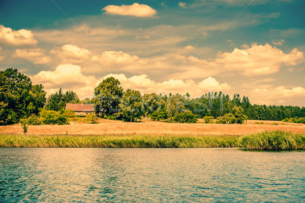 House by a riverside Stock photo © Sportactive