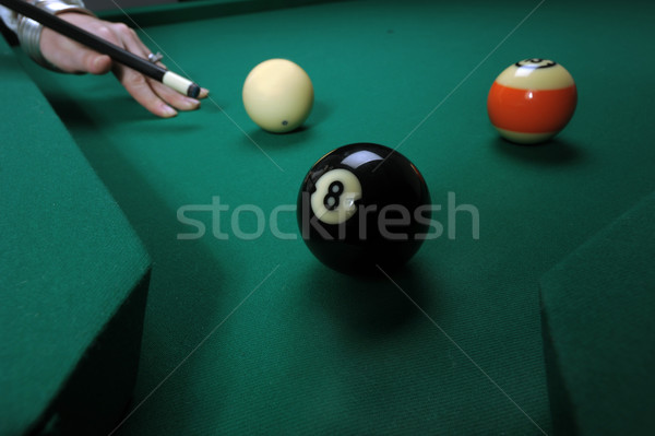 Acht Ball Frau Kugeln Pool Tabelle Stock foto © Sportlibrary