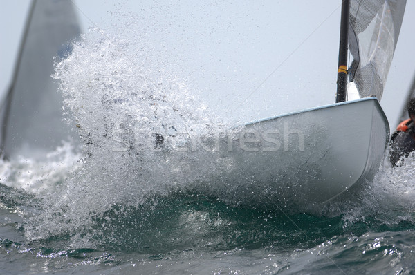 Olas pequeño vela barco ola mar Foto stock © Sportlibrary