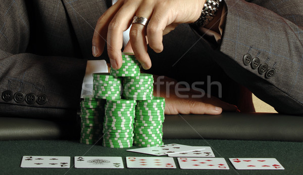 Chips póquer jugador tarjetas Foto stock © Sportlibrary
