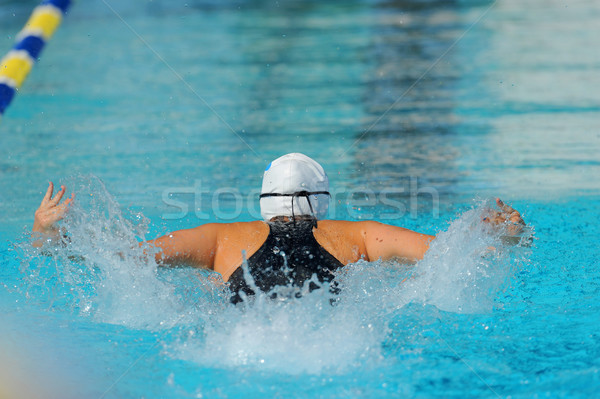 Mariposa nadar femenino acción mujer Foto stock © Sportlibrary