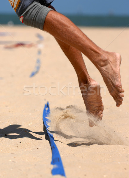 Voleibol primer plano pies piernas masculina Foto stock © Sportlibrary