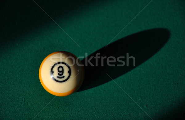 Neun Ball lange Schatten grünen Stock foto © Sportlibrary