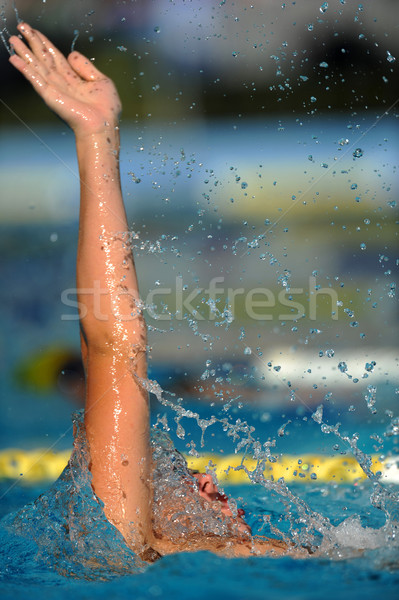 Foto stock: Masculino · ação · competição · gotas · de · água