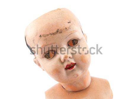 Stock photo: Scary doll face with clipping path