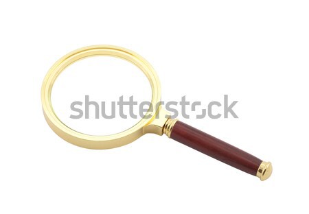 Stock photo: Magnifying glass isolated on white with clipping path