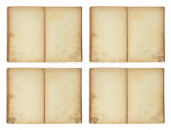 Nyitva öreg könyv izolált fehér notebook Stock fotó © sqback