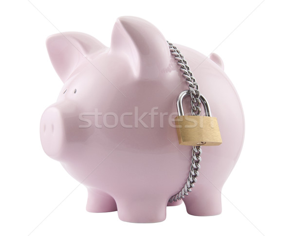Piggy bank secured with padlock Stock photo © sqback
