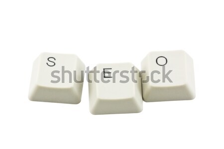 Seo ordenador teclado web carta Foto stock © sqback